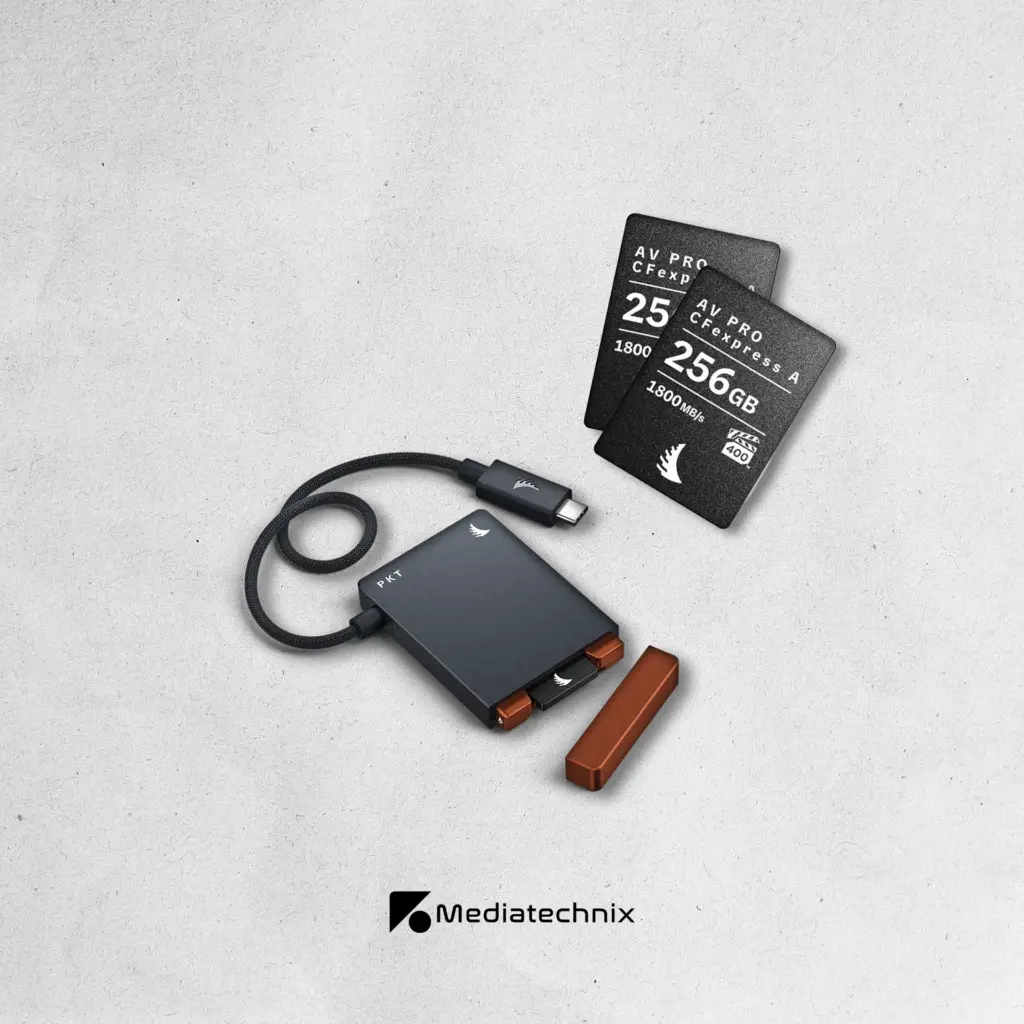 Angelbird AV PRO CFexpress Type A + Card Reader PKT mieten – Hochleistungs-Speicherlösung für Film- & Fotoaufnahmen in Frankfurt | Mediatechnix Rental Die Angelbird AV PRO CFexpress Type A + Card Reader PKT ist eine leistungsstarke Speicherlösung, ideal für 4K- & 8K-Videoaufnahmen, High-Speed-Fotografie & professionelle Filmproduktionen. Mit hohen Schreib-/Lesegeschwindigkeiten, robuster Bauweise & direkter Datenübertragung per USB-C sorgt sie für schnelle Workflows & zuverlässige Speicherung großer Videodateien. Perfekt für Sony FX3, A7S III & andere CFexpress Type A-kompatible Kameras. Jetzt in Frankfurt mieten! 🎥💾🚀