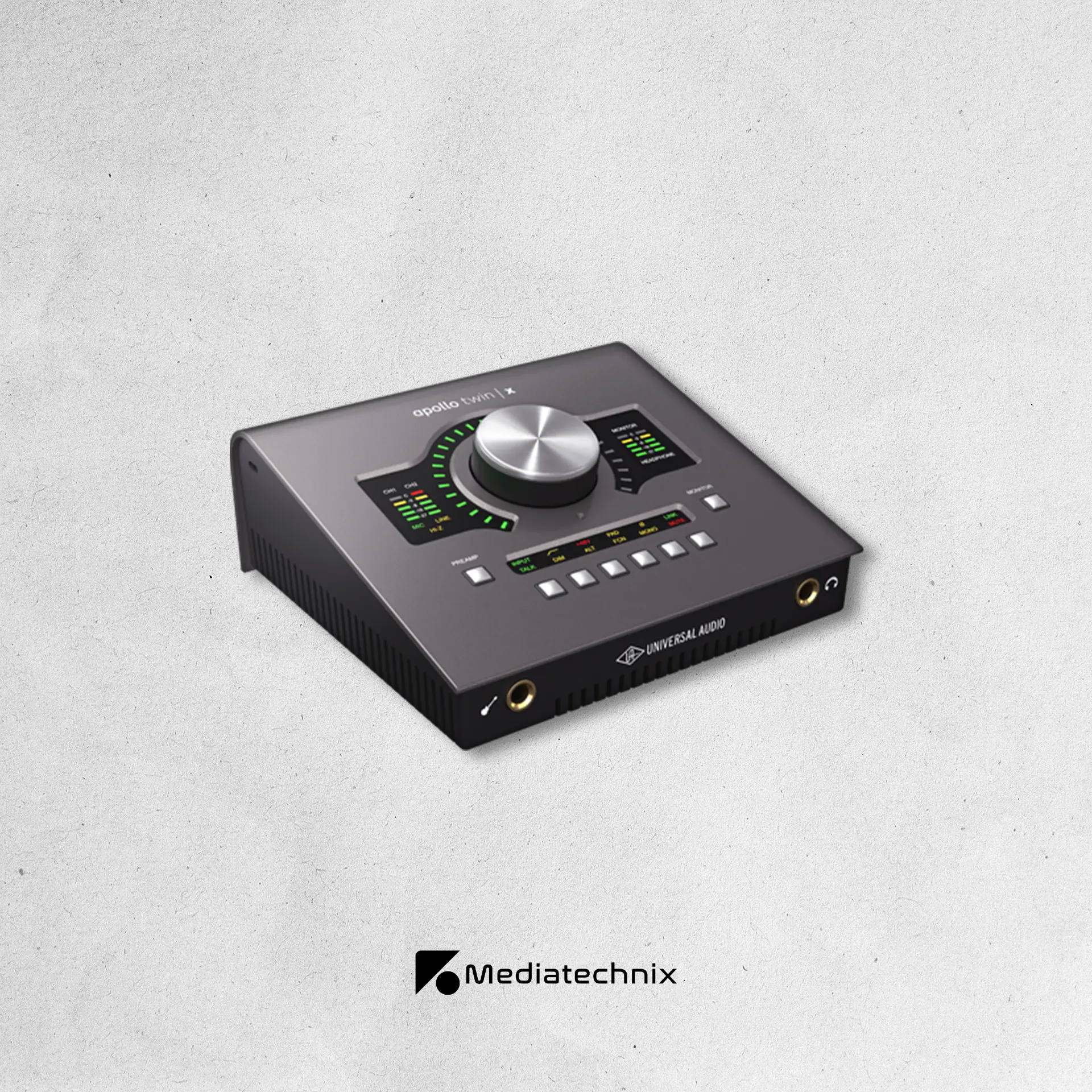 Universal Audio Apollo Twin X mieten – Hochwertiges Thunderbolt Audio-Interface für Studio- & Musikproduktionen in Frankfurt | Mediatechnix Rental Das Universal Audio Apollo Twin X ist ein professionelles Thunderbolt-Audio-Interface, ideal für Musikaufnahmen, Podcasting & Post-Production. Mit UA Unison-Vorverstärkern, 24-Bit/192 kHz Wandlern & integrierter UAD-2 DSP-Processing-Power liefert es erstklassigen, analogen Sound mit niedriger Latenz. Perfekt für Studioaufnahmen, Voice-Over & hochwertige Mix- und Mastering-Workflows. Jetzt in Frankfurt mieten! 🎚️🎶🚀