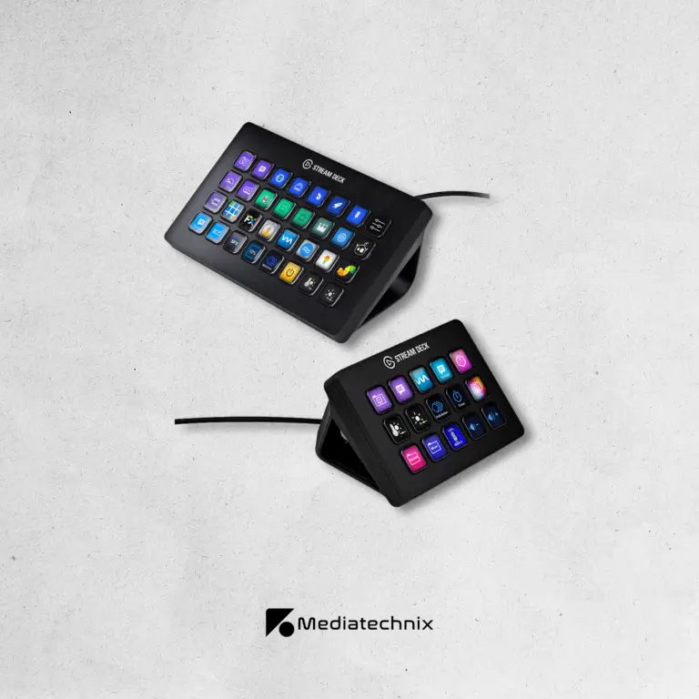 Elgato Stream Deck XL & Stream Deck 2 mieten – Individuell programmierbare Steuerung für Livestreams & Medienproduktionen in Frankfurt | Mediatechnix Rental Das Elgato Stream Deck XL & Stream Deck 2 sind leistungsstarke Steuerungspulte, ideal für Livestreams, Broadcast-Produktionen & Mediensteuerung. Mit anpassbaren LCD-Tasten, Makrofunktionen & nahtloser Integration in Software wie OBS, vMix & Adobe Suite bieten sie eine effiziente Steuerung für Video- & Audio-Workflows. Perfekt für Content Creator, Live-Produktionen & Event-Regien. Jetzt in Frankfurt mieten! 🎬🎛️🚀