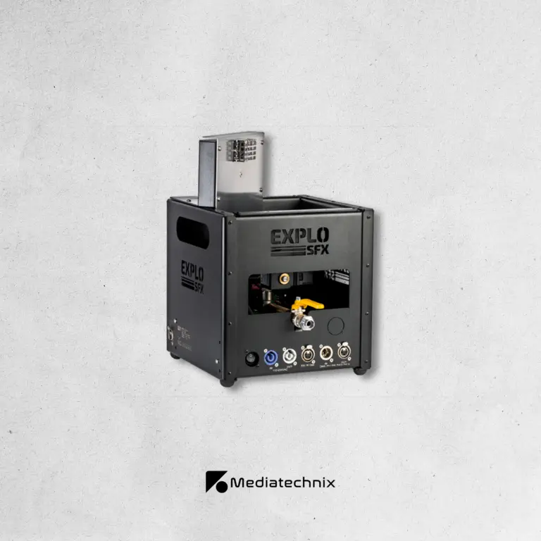Explo GX2 Flamer mieten – Spektakuläre Flammeneffekte für Film-, Event- & Musikvideoproduktionen in Frankfurt | Mediatechnix Rental Der Explo GX2 Flamer ist ein professionelles Flammeneffektgerät, ideal für Filmsets, Live-Events & Musikvideodrehs. Mit präziser Flammenhöhe-Steuerung, DMX-Integration & sicherem Zündsystem erzeugt er dynamische, kontrollierte Feuersäulen für beeindruckende Spezialeffekte. Perfekt für Festival-Bühnen, Action-Filme & Pyrotechnik-Shows. Jetzt in Frankfurt mieten! 🔥🎬🚀