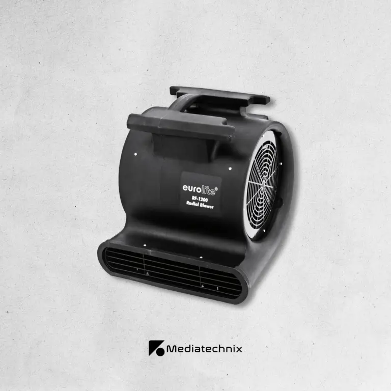 EUROLITE RF-1200 Windmaschine mieten – Leistungsstarke Windmaschine für Film-, Event- & Musikvideoproduktionen in Frankfurt | Mediatechnix Rental Die EUROLITE RF-1200 Windmaschine ist eine hochleistungsfähige Windmaschine, ideal für Filmsets, Bühneneffekte & Musikvideos. Mit einstellbarer Luftstromstärke, DMX-Steuerung & robustem Gehäuse sorgt sie für realistische Wind- und Sturmeffekte in Indoor- & Outdoor-Produktionen. Perfekt für Dramatische Filmszenen, Fashion-Shoots & Konzertbühnen. Jetzt in Frankfurt mieten! 🌬️🎬🚀
