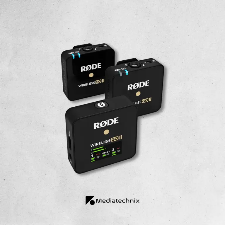 RØDE Wireless GO II + Lavalier mieten – Kabelloses Funkmikrofon-Set für Film- & Eventproduktionen in Frankfurt | Mediatechnix Rental Das RØDE Wireless GO II + Lavalier ist ein kompaktes, kabelloses Mikrofonsystem, ideal für Interviews, Vlogs & professionelle Filmproduktionen. Mit Zwei-Kanal-Funktion, integriertem Speicher & zuverlässiger Funkübertragung bietet es kristallklaren Klang ohne störende Kabel. Perfekt für Livestreams, Reportagen & mobile Content Creator. Jetzt in Frankfurt mieten! 🎤🎬🚀