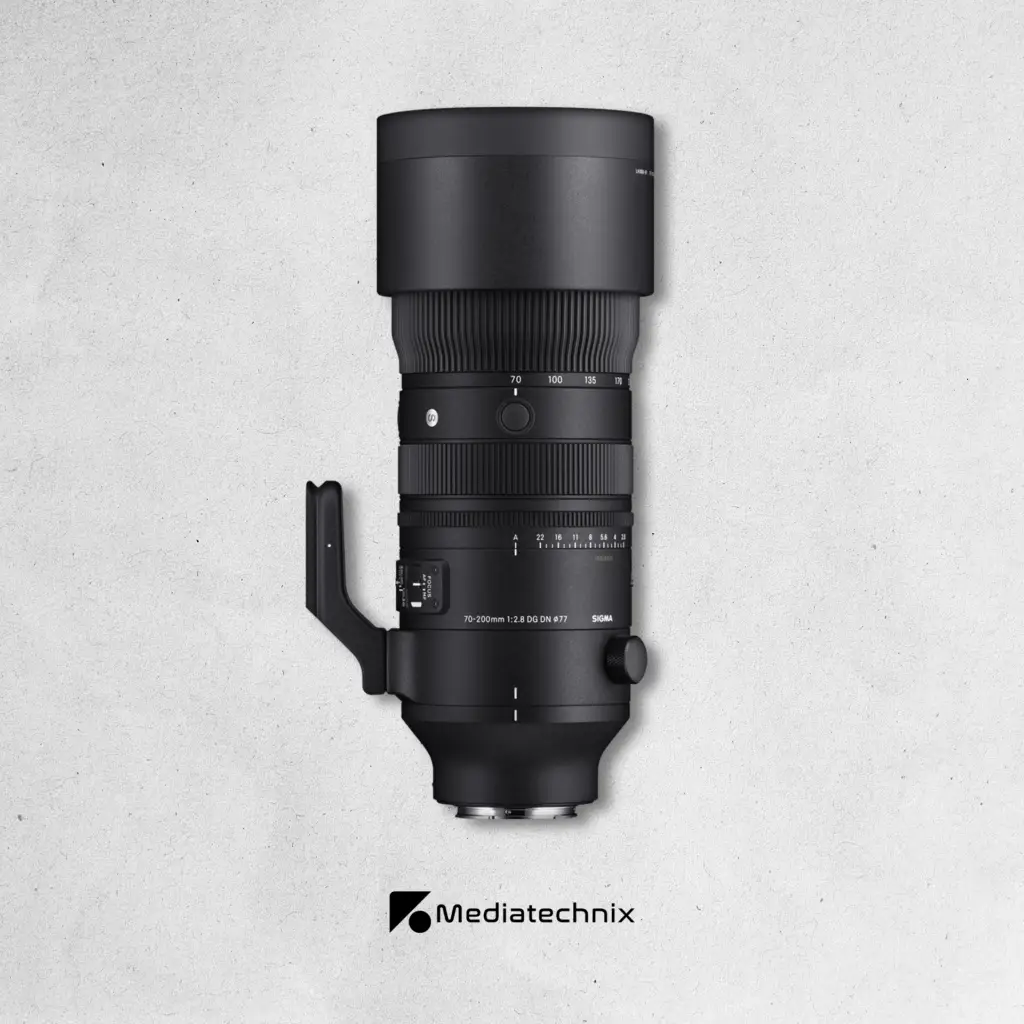 Sigma 70-200mm f/2.8 DG DN OS | Sports mieten – Lichtstarkes Telezoom-Objektiv für Sony E-Mount in Frankfurt | Mediatechnix Rental Das Sigma 70-200mm f/2.8 DG DN OS | Sports ist ein leistungsstarkes Telezoom-Objektiv, ideal für Event-, Sport- und Konzertaufnahmen. Mit konstanter f/2.8-Blende, optischem Stabilisator (OS2) und schnellem Dual-HLA-Autofokus liefert es gestochen scharfe Bilder und kinoreife Teleaufnahmen – perfekt für Live-Produktionen, Reportagen & Dokumentarfilme. Jetzt in Frankfurt mieten! 🎥📸🚀