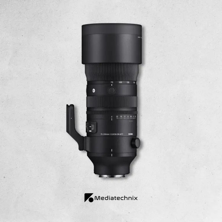 Sigma 70-200mm f/2.8 DG DN OS | Sports mieten – Lichtstarkes Telezoom-Objektiv für Sony E-Mount in Frankfurt | Mediatechnix Rental Das Sigma 70-200mm f/2.8 DG DN OS | Sports ist ein leistungsstarkes Telezoom-Objektiv, ideal für Event-, Sport- und Konzertaufnahmen. Mit konstanter f/2.8-Blende, optischem Stabilisator (OS2) und schnellem Dual-HLA-Autofokus liefert es gestochen scharfe Bilder und kinoreife Teleaufnahmen – perfekt für Live-Produktionen, Reportagen & Dokumentarfilme. Jetzt in Frankfurt mieten! 🎥📸🚀