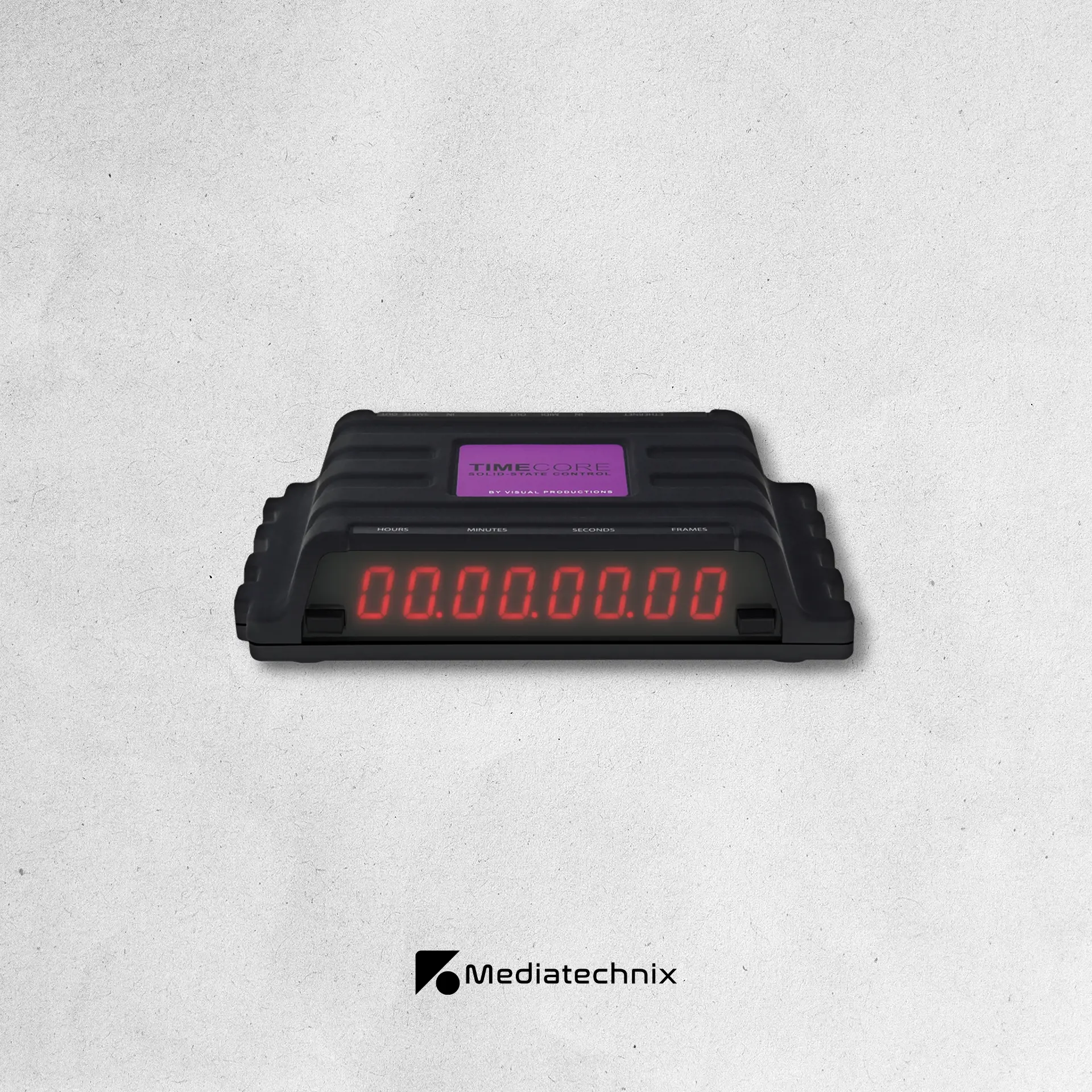 Visual Productions TimeCore mieten – Universelle Timecode-Steuerung für Film-, Event- & Broadcast-Produktionen in Frankfurt | Mediatechnix Rental Der Visual Productions TimeCore ist ein leistungsstarker Timecode-Prozessor, ideal für Filmsets, Live-Events & Synchronisationsaufgaben in Multimedia-Produktionen. Mit Unterstützung für SMPTE, MTC, Art-Net & LTC-Formate ermöglicht er präzise Steuerung von Licht, Ton & Video in Echtzeit. Perfekt für Show-Control-Setups, komplexe Mediensteuerung & synchronisierte Bühnenproduktionen. Jetzt in Frankfurt mieten! 🎬⏱️🚀
